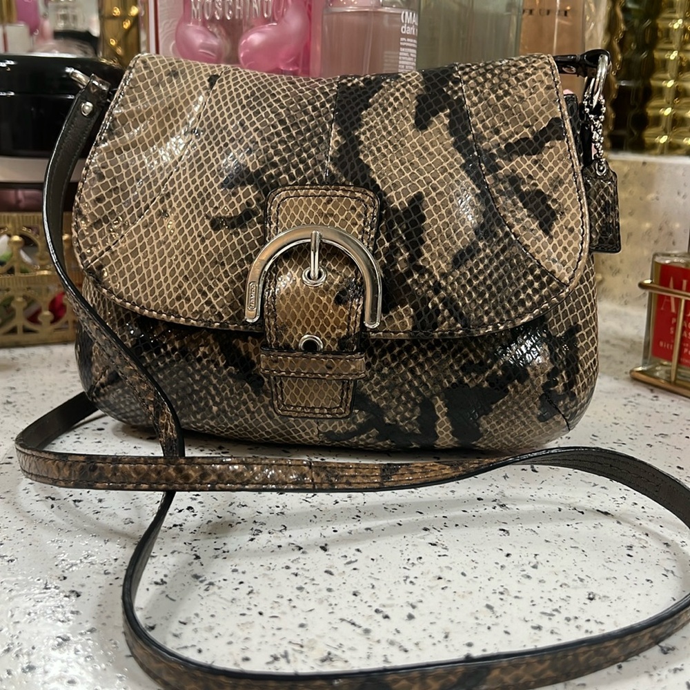 Coach Soho flap Phython crossbody